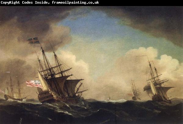 Monamy, Peter A squadron of English ships beating to windward in a gale